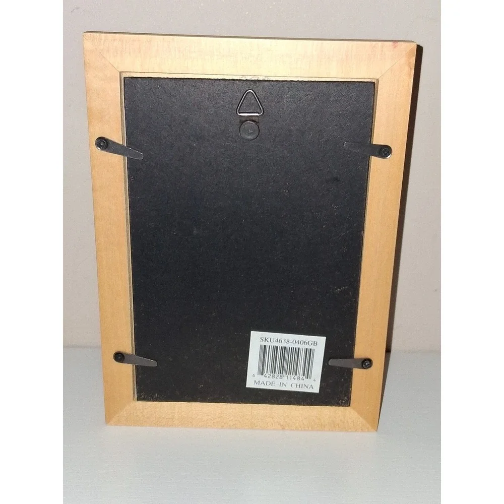 Left Bank 4x6 Wood Picture Frame Natural Wood Beveled Frame Tabletop or Wall